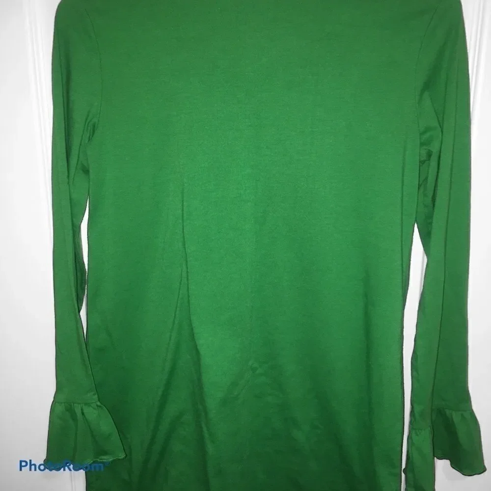 Ruffle girl outfit size 14 pants and top green